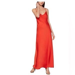 Bcbgmaxazaria burned orange Maxi slip Dress